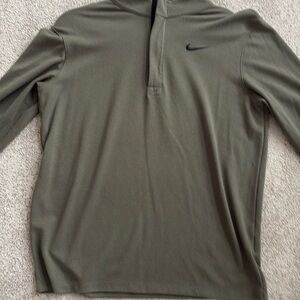 Nike quarter zip pullover. Green, size medium. Used like new
